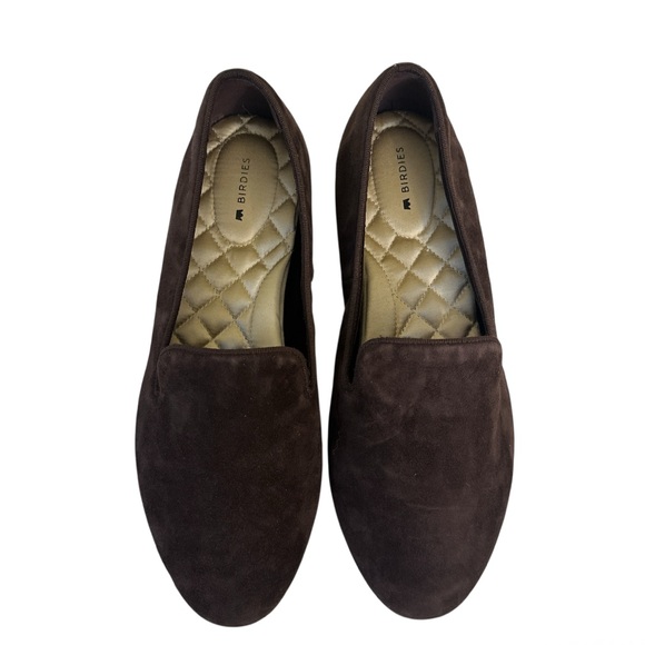BIRDIES Starling Chocolate Suede Loafer Flats - Picture 3 of 12